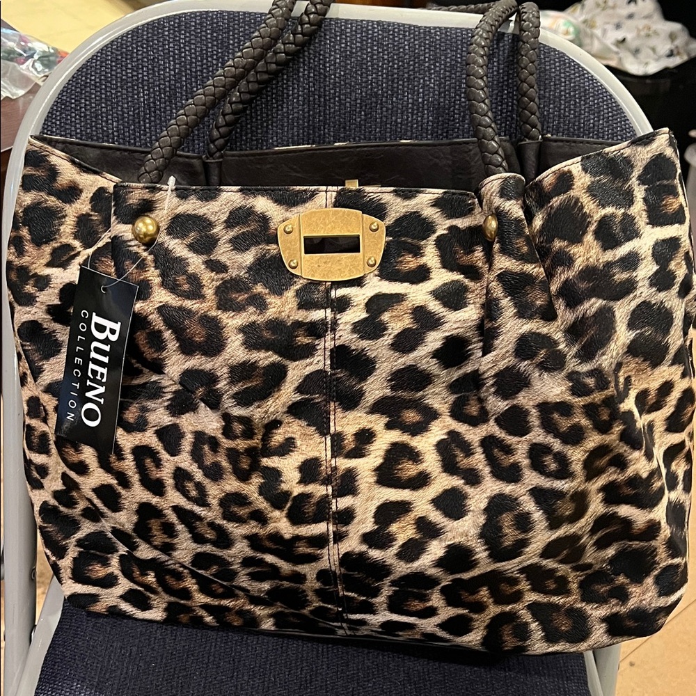 Bueno Leopard Print Tote Bag